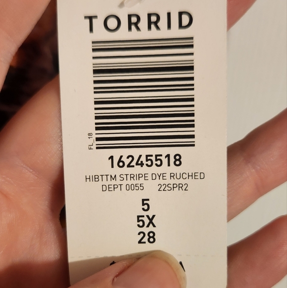 Torrid High Rise Ruched Swim Bottom - Picture 2 of 3